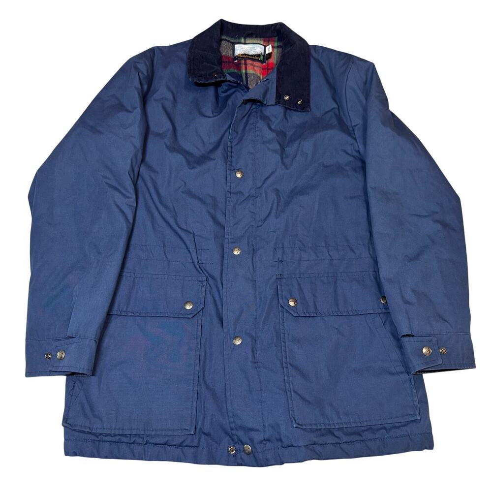 Vintage Sears Fieldmaster Dark Blue Barn Chore Coat Size Large
